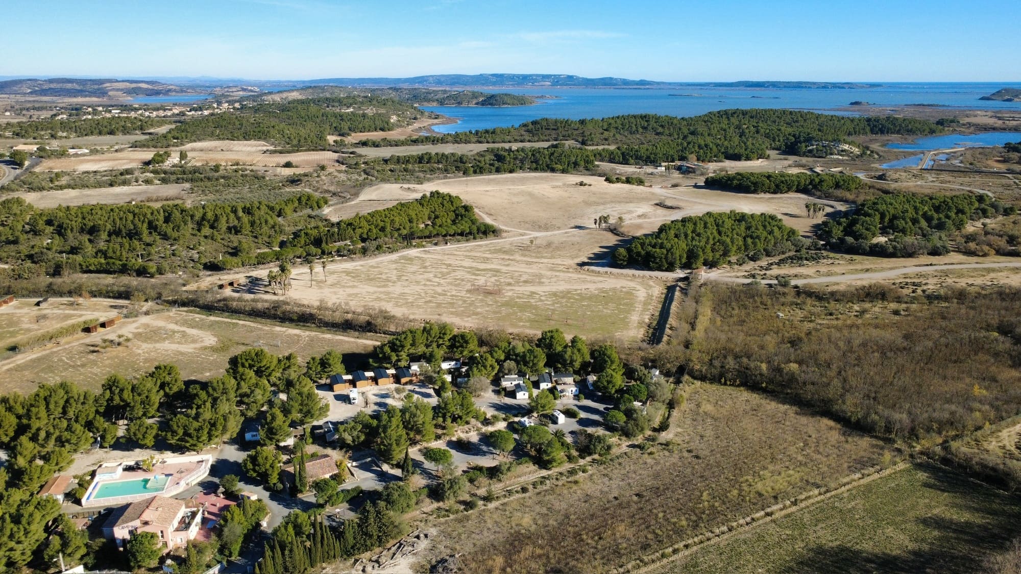 vue du ciel - camping sigean